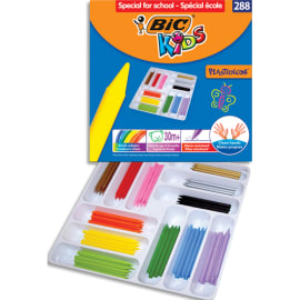 BIC KIDS Plastidecor Craies de Coloriage - Couleurs Assorties, Classpack de 288 photo du produit