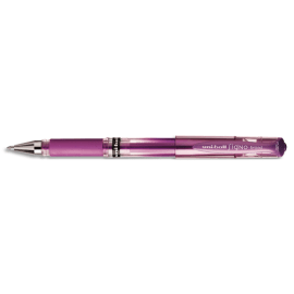 UNI-BALL Stylo encre gel Signo Broad avec grip et capuchon. Pointe large 1mm. Couleur rose métal photo du produit