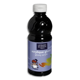 LEFRANC BOURGEOIS Flacon de 500ml gouache Glossy Noir photo du produit