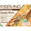 FABRIANO Pochette scolaire de 10 feuilles de papier dessin blanc à grain 224g 29,7x42 cm photo du produit