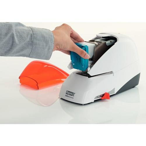 RAPID Agrafeuse électrique Supreme R5050e,fonctionnement sur  cassette,capacité 50feuilles,orange,20993214