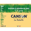 CANSON Pochette de 12 feuilles 24x32cm papier dessin Blanc C A GRAIN 180g photo du produit