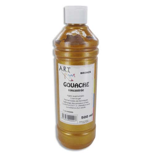 ART PLUS Flacon de 500 ml de gouache métallisée couleur bronze photo du produit Principale L