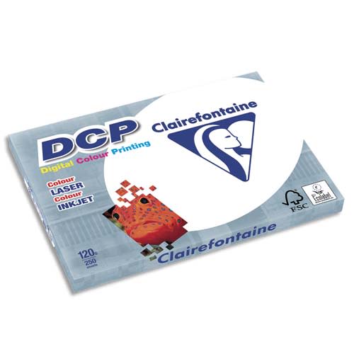 CLAIREFONTAINE Ramette de 250 feuilles papier Blanc DCP copieur, Laser, Jet d'encre couleur 120 gr A3 photo du produit Principale L