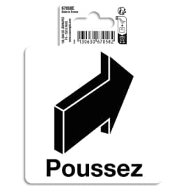 EXACOMPTA Panneau PVC adhésif antidérapant Flèche Poussez 10 cm 67058E photo du produit