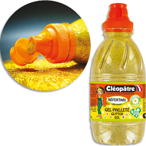 CLEOPATRE Flacon de gel pailleté couleur or 500 ml x 12 photo du produit Principale L