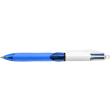 BIC Stylo bille 4 couleurs rétractables avec Grip Classique. Pointe Moyenne (1,0 mm). Corps bleu photo du produit Secondaire 2 S
