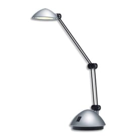 HANSA Lampe à LED Space Argent satiné métal et ABS - Bras 17 et 26 cm, Tête D9,5 cm Socle D13 cm photo du produit