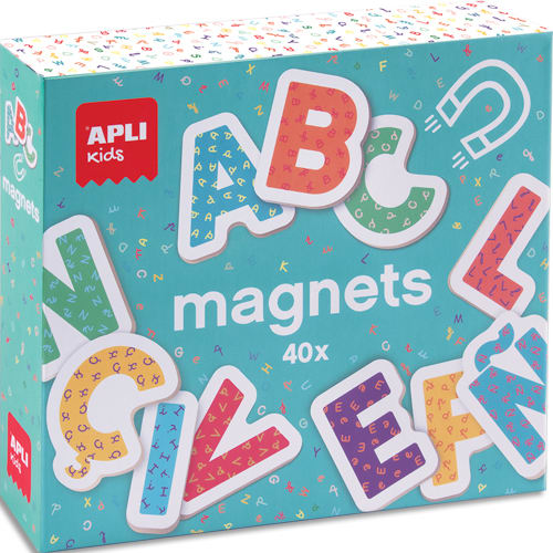 APLI KIDS Boîte de 40 magnets lettres en bois photo du produit Principale L