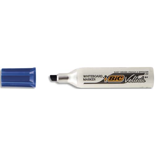 BIC Velleda 1781 Feutres pour Tableau Blanc Effaçables à Sec Pointe Biseautée Large - Bleu photo du produit