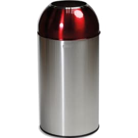 PROBBAX Collecteur ''dôme'' 40L - Inox Satiné/Rouge photo du produit