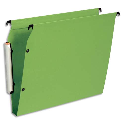 ESSELTE Paquet de 10 dossiers suspendus LMG ARMOIRE en polypro opaque. Fond 30, bouton-pression. Vert photo du produit Principale L