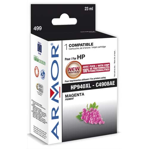 ARMOR Cartouche Jet d'encre compatible Magenta HP 940XL C4908AE K20447 photo du produit Principale L