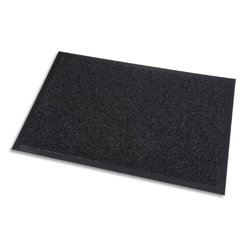 PAPERFLOW Tapis d'accueil grattant intérieur et extérieur en PP Noir, Format 60 x 90 cm épaisseur 10 mm photo du produit Principale L