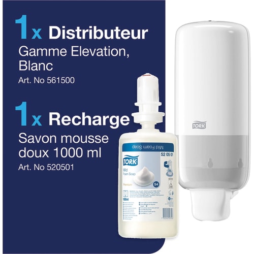 TORK Distributeur Starter Pack, livré avec cartouche savon multi-usages 520501 photo du produit Principale L