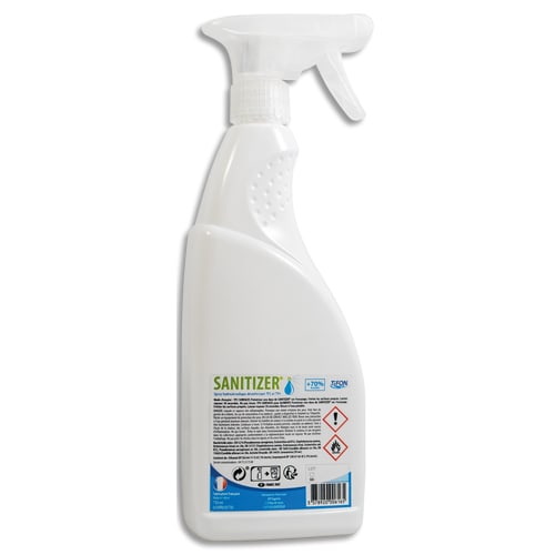 TIFON Spray 750 ml Hydro-alcoolique SANITIZER TP2 et TP4 multi-surfaces photo du produit Principale L