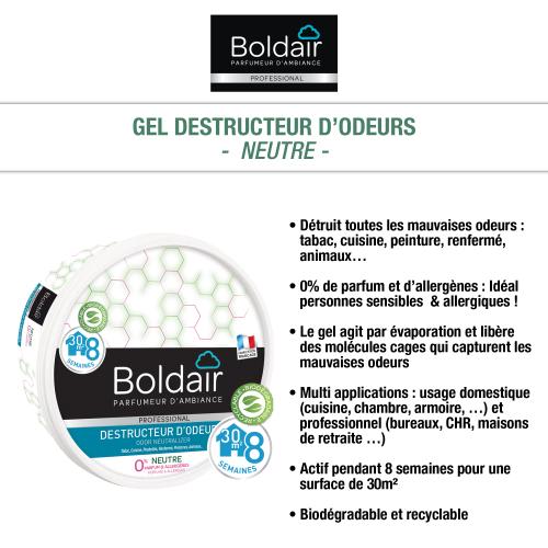 BOLDAIR Pot 300g Gel destructeur d'odeurs parfum grand large