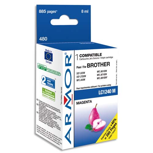 ARMOR Cartouche compatibilité BROTHER Magenta LC1240M K20335 photo du produit Principale L