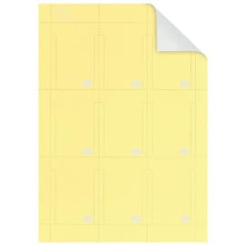 NOBO Pack de 80 fiches T imprimables Indice 2 - Jaune - 2402004 photo du produit