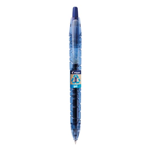 PILOT Roller pointe moyenne encre gel rétractable Begreen encre Bleue B2P 377464 photo du produit Principale L