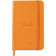 CLAIREFONTAINE RHODIA Agenda Janvier à Décembre 2024 A6 - grille verticaIe, 160 pages ORANGE photo du produit