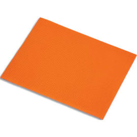 FABRIANO Lot de 5 feuilles de carton ondulé 328g, dimensions 50 x 70 cm, coloris orange photo du produit