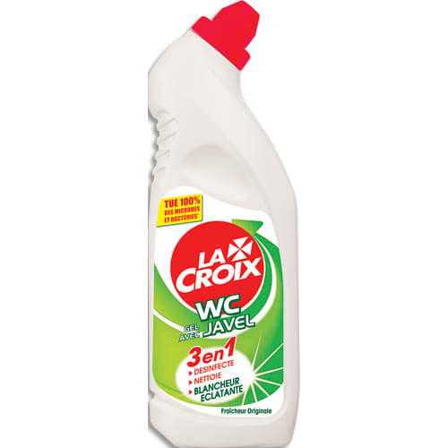 LA CROIX Flacon de Gel WC fraîcheur pure avec javel 750 ml nettoyant désinfectant anti-tartre 3 en 1 photo du produit Principale L