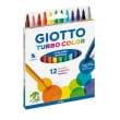 GIOTTO Etui 12 feutres de coloriage Turbo Color. Pointe moyenne. Coloris assortis. photo du produit