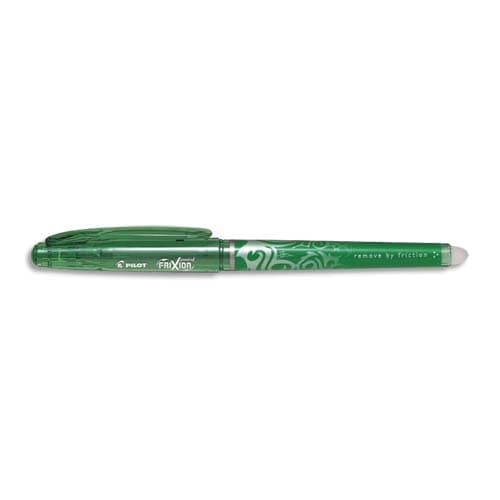 PILOT Stylo Roller FriXion Point, pointe hi-tec fine, s'efface à la gomme en bout de stylo,coloris Vert. photo du produit Principale L