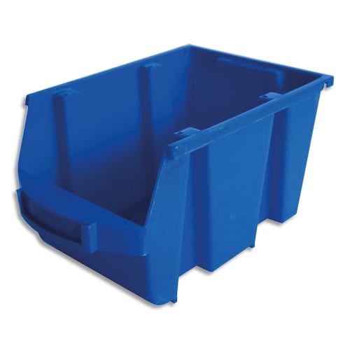 VISO Bac de rangement à bec 4L Spacy avec porte-étiquette en polypropylène Bleu L14 x H12,5 x P23 cm photo du produit Principale L