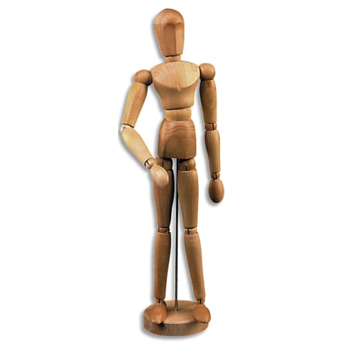 LEFRANC BOURGEOIS Mannequin Homme en bois de 30cm. Idéal pour apprendre les proportions du corps humain photo du produit Principale L