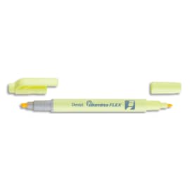 PENTEL Surligneur ILLUMINA FLEX bi-pointe 2,5/4,2mm. Coloris jaune pastel photo du produit