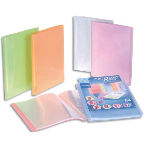 VIQUEL Protège-documents personnalisable 60 vues, 30 pochettes PROFYSOFT coloris assortis photo du produit Principale L