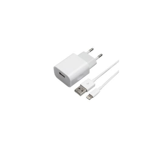 APM Chargeur secteur, 1 USB-A, 2.1 A, blanc + (câble MFI, USB-A / Lightning) 600271 photo du produit Principale L