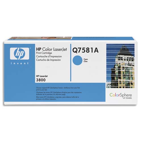 HP Cartouche Laser Cyan Q7581A photo du produit Principale L