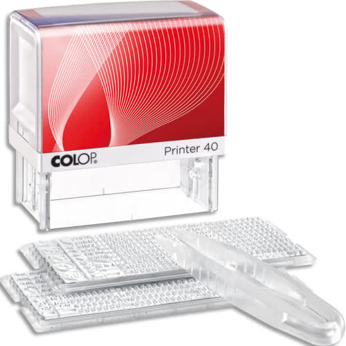 COLOP Tampon Printer 40/2 à composer soi-même avec 2 polices de caractères. 6 Lignes photo du produit Principale L