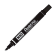 PENTEL Marqueur permanent pointe biseau corps métal encre Noire indélébile N60 photo du produit