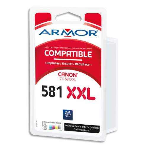 ARMOR Cartouche compatible CANON CLI-581XXL pblue B12717R1 photo du produit Principale L