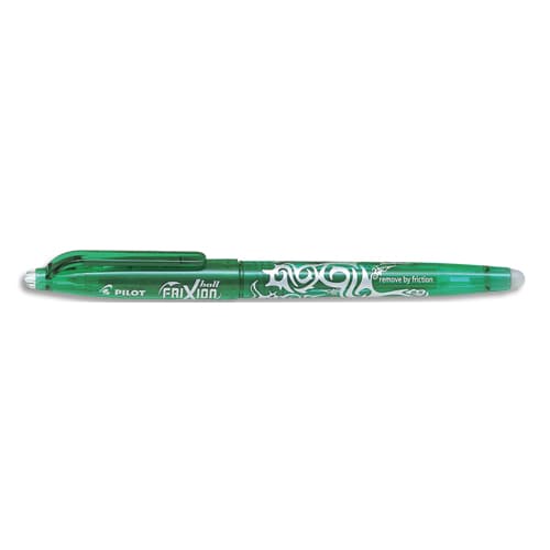 PILOT Roller FriXion Ball pointe fine 0,5 mm. Encre thermosensible effaçable Verte photo du produit Principale L