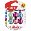 MAPED 6 aimants translucides bleu violet rose et jaune photo du produit