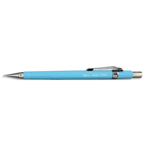 PENTEL Porte mines P200 SERIES, Pointe 0,5 mm, corps pastel bleu photo du produit Principale L