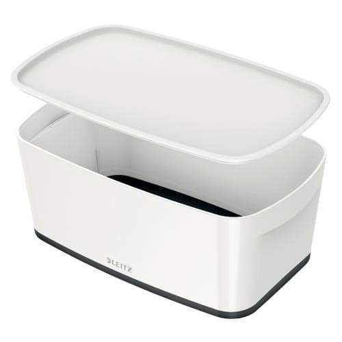 LEITZ Boîte MYBOX small avec couvercle en ABS. Coloris Blanc fond Noir photo du produit Principale L