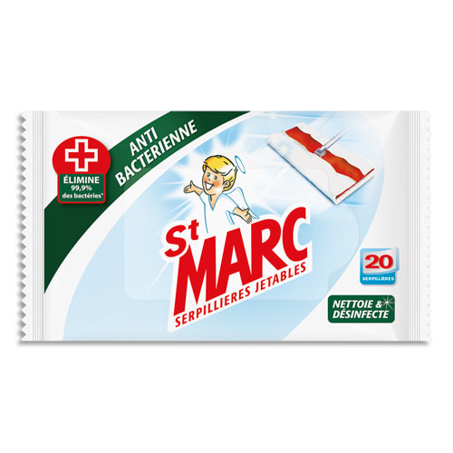 ST MARC Paquet de 20 serpillieres jetables antibactériennes photo du produit Principale L