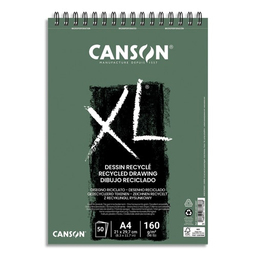 Carnet de croquis A4 à spirales XXL (120 feuilles 90g)