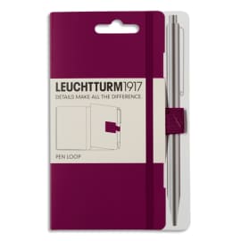 LEUCHTTURM1917 Passant élastique pour stylo. A coller format 4x4x1,5cm. Coloris Bordeaux photo du produit