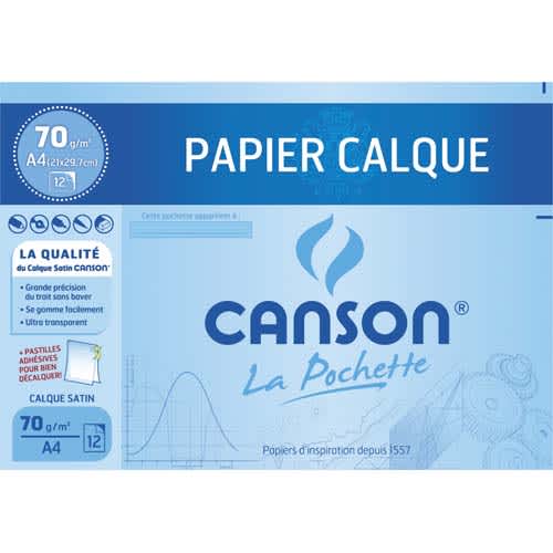 Papier Calque Linéaire Canson A4 112 gr 10 feuilles #calque