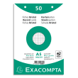 EXACOMPTA Sachet de 50 fiches bristol (sous-film) perforées 148x210mm (A5) quadrillées 5x5 Blanc photo du produit