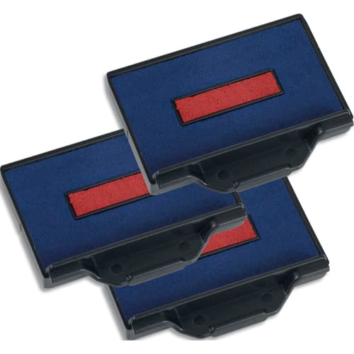 TRODAT Blister 3 recharges 6/53 pour appareils 5203/5253/5440. Bicolore Bleu et Rouge photo du produit Principale L