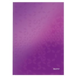 LEITZ Cahier WOW 21x29,7cm, 160 pages 5x5. Couverture rigide. Coloris Violet photo du produit