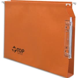TOP OFFICE Boîte 25 dossiers suspendus pour armoire. Fond 30 mm. Coloris Orange photo du produit